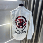 Balmai n Paris White Red Back Print Premium Classic Shirt 002