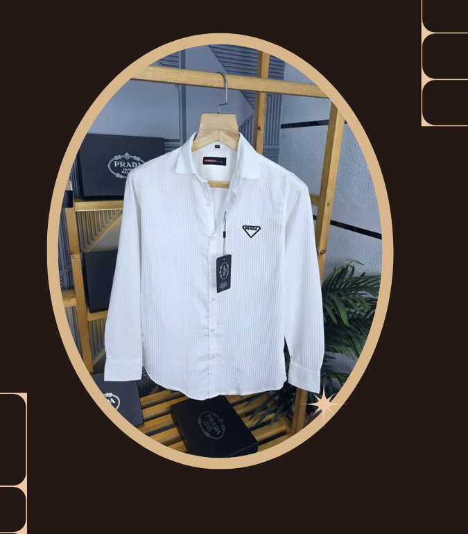 Pra da Logo Shirts White K11-W